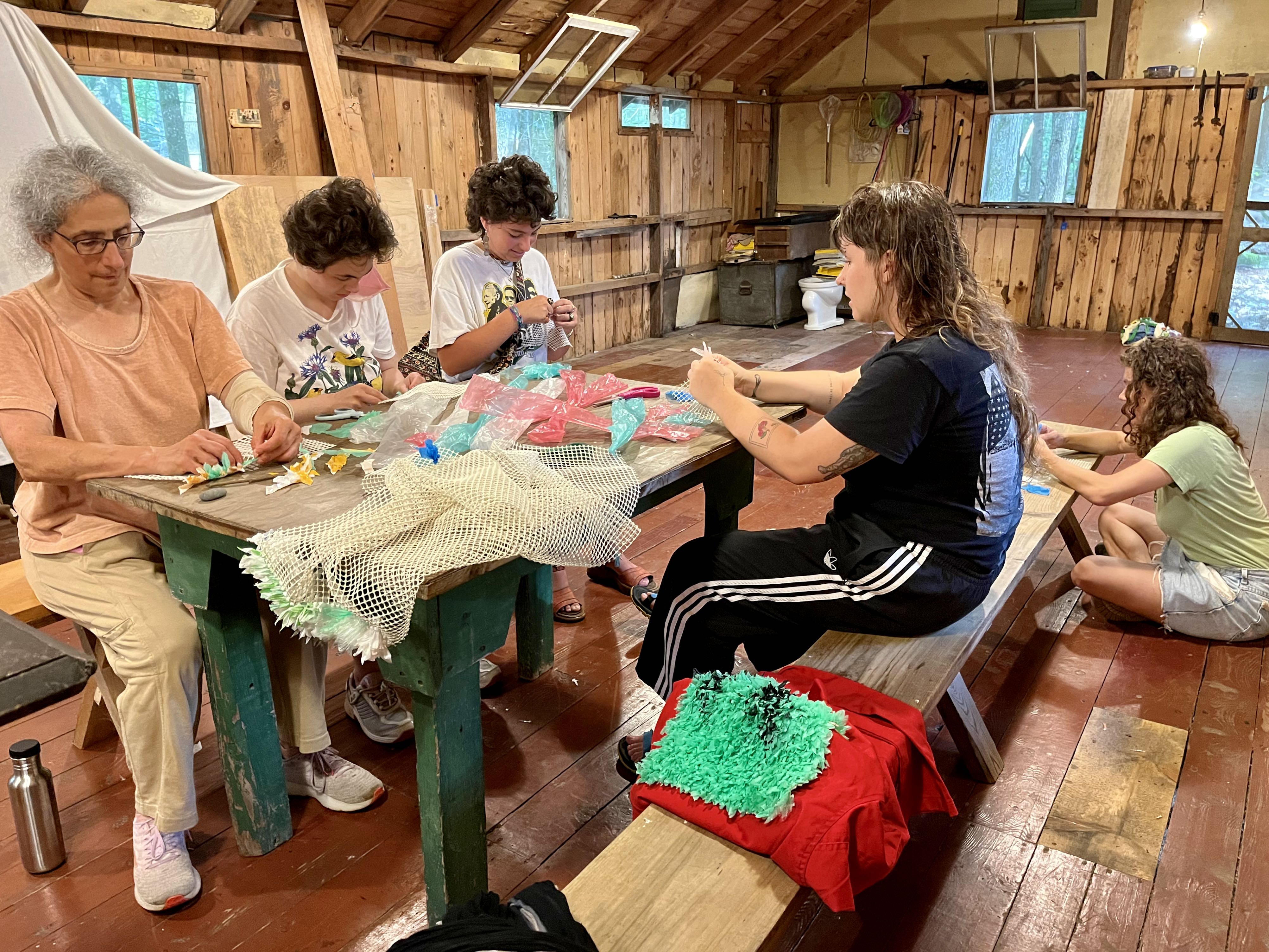 Anxiety Blanket communal weaving workshop